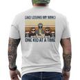 Dad Losing My Mind One Kid At A Time Fathers Day Mens Back Print T-shirt