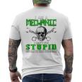 Funny Im A Mechanic Skull Wrench Mens Back Print T-shirt