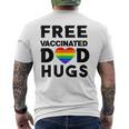Gay Pride Free Vaccinated Dad Hugs Lgbt Lesbian Mens Back Print T-shirt
