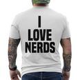 I Love Nerds Funny Saying Quote Mens Back Print T-shirt