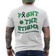 In May We Wear The Green Fight Stigma Mental Health Groovy Mens Back Print T-shirt