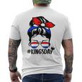 Koningsdag Netherlands Messy Bun Kingsday Dutch Kings Day Men's Back Print T-shirt