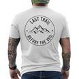 Last Trail Before The Veil Bachelorette Bridesmaid Hiking Men's Back Print T-shirt