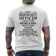 Being A Radiation Safety Officer Like Riding A Bik Men's T-shirt Back Print