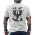 Veterans Military Pride Veterans Club Mens Back Print T-shirt