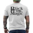Vintage Afro Black Girl Magic Black History Retro Melanin Men's T-shirt Back Print