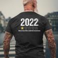 2022 Rating One Star Rating Very Bad Would Not Recommend Men's Back Print T-shirt Gifts for Old Men