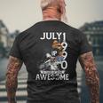 33Rd Birthday Gifts Vintage July 1990 33 Years Old For Men Mens Back Print T-shirt Gifts for Old Men
