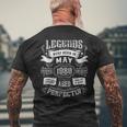 43Rd Birthday Legends Were Born In May 1980 Men's Back Print T-shirt Gifts for Old Men