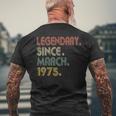 44 Years Old 44Th Birthday March 1975 Men's Back Print T-shirt Gifts for Old Men