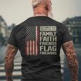 5 Things Dont Mess With Family Faith Friends Flag Firearms Men's T-shirt Back Print Gifts for Old Men