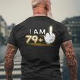 I Am 79 Plus 1Shirt Cute 80Th Birthday Men's Back Print T-shirt Gifts for Old Men