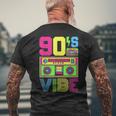 90S Vibe 1990 Style Fashion 90 Theme Outfit Nineties Costume Men's Back Print T-shirt Gifts for Old Men