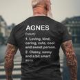 Agnes Definition Personalized Custom Name Loving Kind Men's T-shirt Back Print Gifts for Old Men