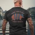This Aint My First Rodeo Armadillo Quote Men's Back Print T-shirt Gifts for Old Men