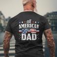 All American Dad 4Th Of JulyFathers Day Mens Back Print T-shirt Gifts for Old Men