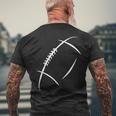 American Football Silhouette Football Men's Back Print T-shirt Gifts for Old Men