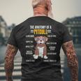 Anatomy Of A Pitbull Dog Lovers Mom Dad Resting Pit Face Men's Back Print T-shirt Gifts for Old Men
