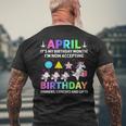 April Its My Birthday Month Shirt Cute Unicorn Birthday Men's Back Print T-shirt Gifts for Old Men