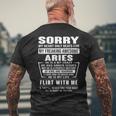 Aries Name Gift Sorry My Heartly Beats For Aries Mens Back Print T-shirt Gifts for Old Men