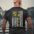 Army Jrotc American Flag Junior Rotc Leadership Excellence Men's T-shirt Back Print Gifts for Old Men