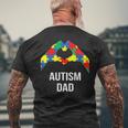 Autism Dad Its Ok To Be Different Autism Awareness Month Men's Back Print T-shirt Gifts for Old Men