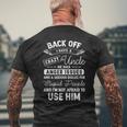 Back Off I Have A Crazy Uncle Funny Family Matching Gift Mens Back Print T-shirt Gifts for Old Men