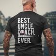 Baseball Best Uncle Coach Ever Proud Dad Daddy Fathers Day Men's Back Print T-shirt Gifts for Old Men