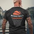 Basketball Grandpa Bball Lover Best Grandfather Ever Hooper Men's Back Print T-shirt Gifts for Old Men