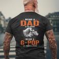Being A Dad Is An Honor Being A G Pop Is Priceless Mens Back Print T-shirt Gifts for Old Men
