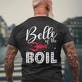 Belle Of The Boil Crawfish Cajun Crayfish Party Season Men's Back Print T-shirt Gifts for Old Men