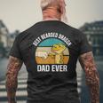 Best Bearded Dragon Dad Ever Pet Bearded Dragon Dad Mens Back Print T-shirt Gifts for Old Men