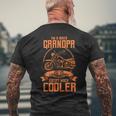 Best Biker Grandpa Cute Motorcycle Lovers Men Dads Men's Back Print T-shirt Gifts for Old Men