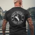 Best Buckin Dad Ever Cowboy Bull Riding Rodeo Funny Gift For Mens Mens Back Print T-shirt Gifts for Old Men