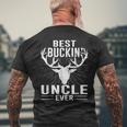 Best Buckin Uncle Ever Deer Hunting Lover Dad Men's Back Print T-shirt Gifts for Old Men