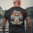 Best Cavapoo Dad Ever Vintage Retro Dog Dad Men's T-shirt Back Print Gifts for Old Men
