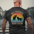 Best Chihuahua Dad Ever Retro Vintage Dog Lover Men's T-shirt Back Print Gifts for Old Men