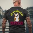 Best Corgi Dad Dog Lover Owner Men's Back Print T-shirt Gifts for Old Men