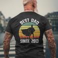 Best Dad Since 2013 Hero Super Father Birthday Retro Vintage Men's T-shirt Back Print Gifts for Old Men