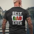 Best Dad Ever Fathers Day Portuguese Flag Portugal Men's Back Print T-shirt Gifts for Old Men