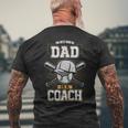 Best Dad Sports Coach Baseball Softball Ball Father Men's Back Print T-shirt Gifts for Old Men