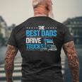 The Best Dads Drive Trucks Happy Fathers Day Trucker Dad Men's Back Print T-shirt Gifts for Old Men
