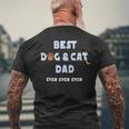 Best Dog And Cat Dad Ever Fur Dad Fathers Day Mens Back Print T-shirt Gifts for Old Men