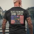 Best Frenchie Dad Ever Flag French Bulldog Patriot Dog Men's Back Print T-shirt Gifts for Old Men