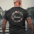 Best Nanna EverGift For Grandmothers 5D Mens Back Print T-shirt Gifts for Old Men