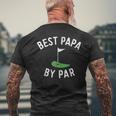 Mens Best Papa By Par Golf Shirt Fathers Day Grandpa Men's Back Print T-shirt Gifts for Old Men