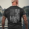 Best Papaw Ever Vintage American Flag Dad Papa Men's Back Print T-shirt Gifts for Old Men