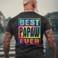 Best Papaw Ever Vintage Tie Dye Funny Fathers Day Mens Back Print T-shirt Gifts for Old Men