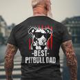 Best Pitbull Dad Mens American Pit Bull Men's Back Print T-shirt Gifts for Old Men