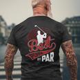 Best Poppa By Par Golf Lover Sports Funny Fathers Day Gifts Gift For Mens Mens Back Print T-shirt Gifts for Old Men